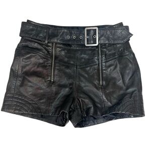 GUESS VINTAGE Y2K High Waisted Leather Shorts SIZE 28